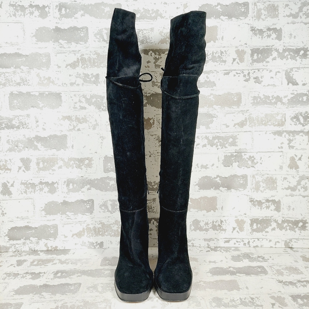 New FREE PEOPLE Suede Echo Platform Over The Knee Boots  C471 - Picture 9 of 15